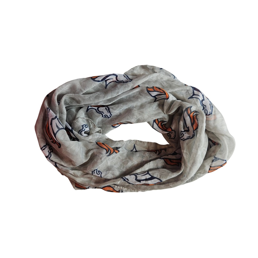 Denver Broncos FOCO Infinity Scarf Gray Orange Navy Blue NFL Fan Gear Accessory